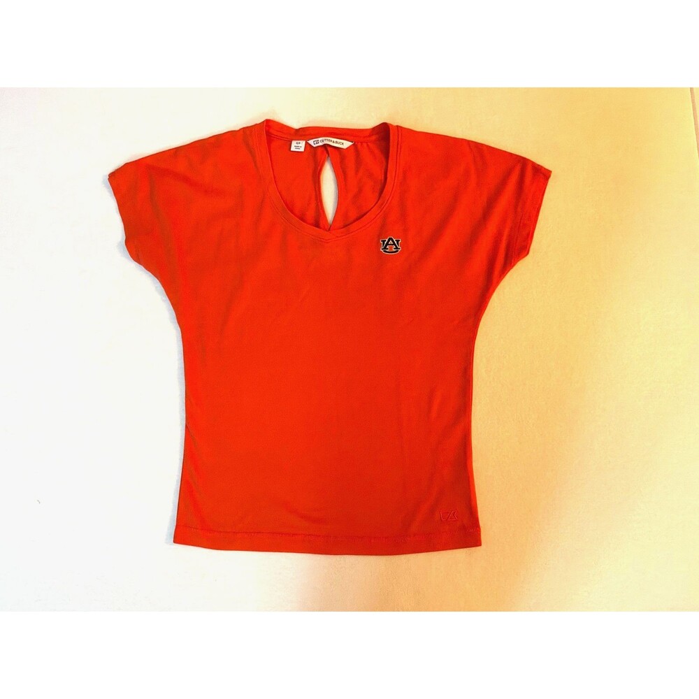 Auburn War Eagles Orange Embroidered Shirt Women Small AU Game Day